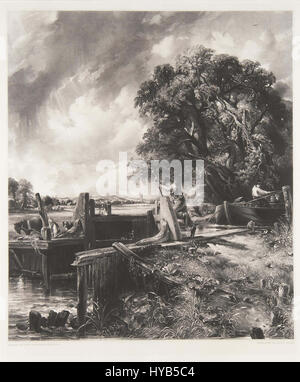 David Lucas (nach John Constable) die Sperre und Dedham Vale Stockfoto