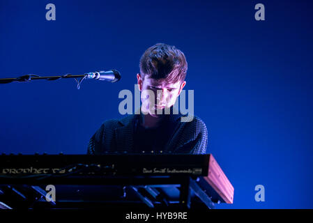 BARCELONA - JUN 17: James Blake (Band) führen im Konzert beim Sonar Festival am 17. Juni 2016 in Barcelona, Spanien. Stockfoto