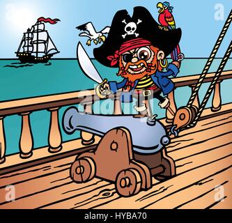 Pirate. Vector Illustration. Stock Vektor