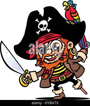 Pirate. Vector Illustration. Stock Vektor