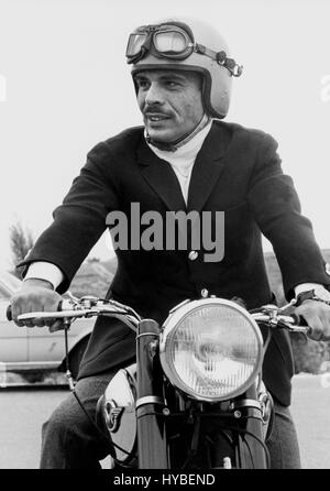 König HUSSEIN bin Talal al-Hashemi König von Jordanien auf einem Motorrad-1970 Stockfoto