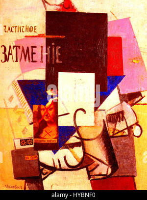 Komposition mit der Mona Lisa Kazimir Malevich 1914 Stockfoto