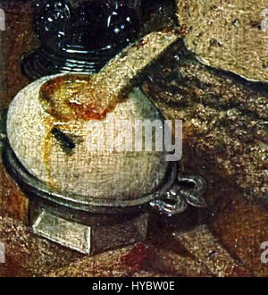 Georg Flegels Stillleben 002a ist ein Beispiel für die Beherrschung von Detail und Komposition des Künstlers im 17. Jahrhundert. Bekannt für seine realistischen Darstellungen von Alltagsgegenständen spiegelt Flegels Werk die barocke Faszination für die vergängliche Schönheit des Lebens und den Lauf der Zeit wider. Stockfoto