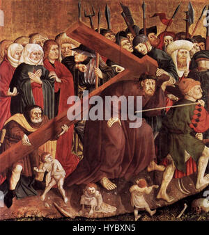 Hans Multscher Christus das Kreuz tragend WGA16327 Stockfoto