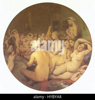 Jean Auguste Dominique Ingres war ein französischer neoklassischer Maler, der für seine raffinierten Porträts und historischen Szenen bekannt war. Seine Werke verkörpern die Eleganz der französischen Aristokratie des 19. Jahrhunderts und werden für ihre technische Präzision gefeiert. Stockfoto