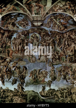 Michelangelo Buonarroti, der berühmte italienische Renaissance-Künstler, wird für seine Meisterwerke in Skulptur, Malerei und Architektur gefeiert. Seine Werke, wie die Decke der Sixtinischen Kapelle und die Statue Davids, sind ikonische Darstellungen der Renaissance-Kunst. Stockfoto