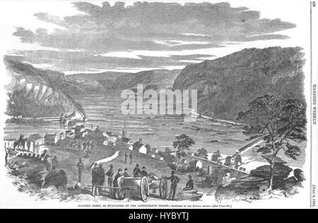 Die „Harpers Disput“ vom 6. Juli 1861 bezieht sich wahrscheinlich auf einen artikel oder eine Illustration in der Harper’s Weekly-Veröffentlichung während des Amerikanischen Bürgerkriegs. Das Werk kann Szenen der Verlassenheit oder des Konflikts darstellen und bietet eine visuelle oder literarische Darstellung der Wirren und gesellschaftlichen Auswirkungen des Krieges auf das amerikanische Leben in den 1860er Jahren Stockfoto