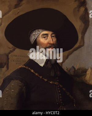 Dieses Porträt aus der National Portrait Gallery zeigt einen unbekannten Mann und unterstreicht die reiche Tradition anonymer Porträts in der Geschichte. Das Kunstwerk konzentriert sich auf die Details der Kleidung und des Ausdrucks des Themas und bietet einen Einblick in den Mode- und kulturellen Kontext der Zeit. Stockfoto