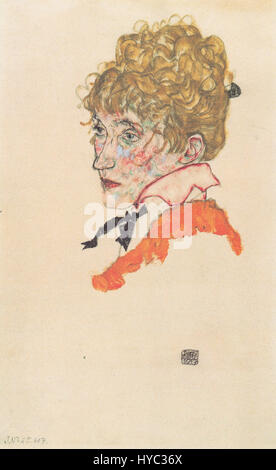 Egon Schiele Asthmaattacken Edith Schiele, 1917 Stockfoto