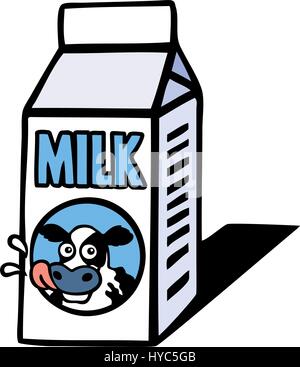 Milch Karton. Vector Illustration. Stock Vektor