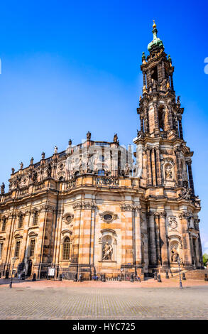 Dresden, Deutschland. Kathedrale der Heiligen Dreifaltigkeit, hofkirche in Dresden, Sachsen. Stockfoto