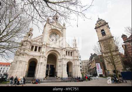 St. Katharinen-Kirche im Zentrum von Brüssel, Belgien. Stockfoto