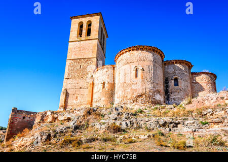 Segovia, Spanien. 12-seitigen Kirche von Vera Cruz gebaut von tempelritter im 13. Jahrhundert. Stockfoto