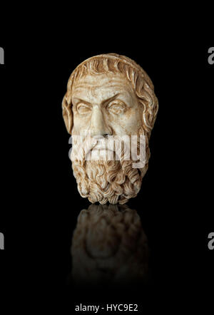 Römischen Marmorskulptur Büste von Sophokles, Farnese Typ, 1. Jahrhundert Anzeigenkopie aus einer ursprünglichen 4. Jahrhundert v. Chr. Hellanistic griechischen original, Inv 6413, Muse Stockfoto
