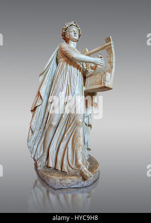 Römische Ststue des mit einer Lyra, kopiert aus einem früheren 4. Cebtury BC hellenistische Statue, die aus einer Gruppe von Musen in Villa de Cassius im Tivoli, Inv gefunden Stockfoto