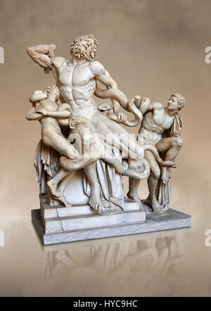 Statue Gruppe identifiziert als Laocoon von Plinius als ein Meisterwerk beschrieben Vatikanischen Museen, Stockfoto