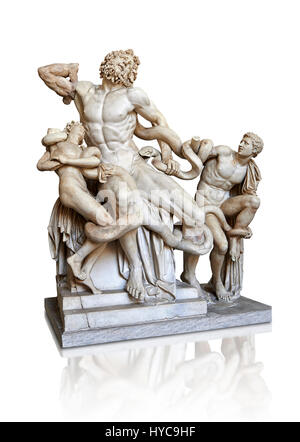 Statue Gruppe identifiziert als Laocoon von Plinius als ein Meisterwerk beschrieben Vatikanischen Museen, Stockfoto