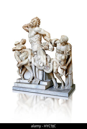 Statue Gruppe identifiziert als Laocoon von Plinius als ein Meisterwerk beschrieben Vatikanischen Museen, Stockfoto