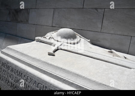 Das Grab der unbekannten Soldaten, kanadische Erster Weltkrieg Memorial Vimy Ridge National Historic Site of Canada, Frankreich. Stockfoto