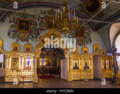 Das Interieur in Peter und Paul Kathedrale in Kazan, Republik Tatarstan, Russland Stockfoto