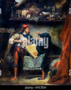 Faust und Mephisto von Eugene Delacroix, Öl auf Leinwand, c.1827-28 Stockfoto