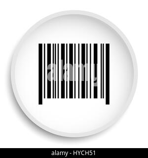 Barcode-Symbol. Barcode-Webseite-Taste auf weißem Hintergrund. Stockfoto