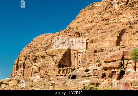 Die königlichen Gräber in Petra, UNESCO-Weltkulturerbe Stockfoto