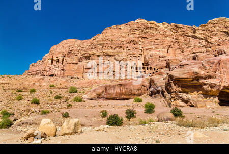 Die königlichen Gräber in Petra, UNESCO-Weltkulturerbe Stockfoto