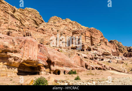 Die königlichen Gräber in Petra, UNESCO-Weltkulturerbe Stockfoto