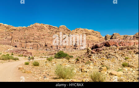 Die königlichen Gräber in Petra, UNESCO-Weltkulturerbe Stockfoto