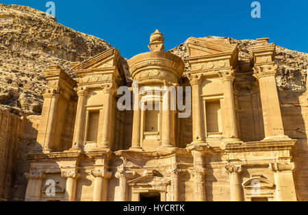 Ad Deir, das Kloster in Petra. UNESCO Welterbe-Aufstellungsort Stockfoto