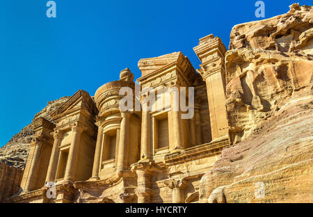 Ad Deir, das Kloster in Petra. UNESCO Welterbe-Aufstellungsort Stockfoto