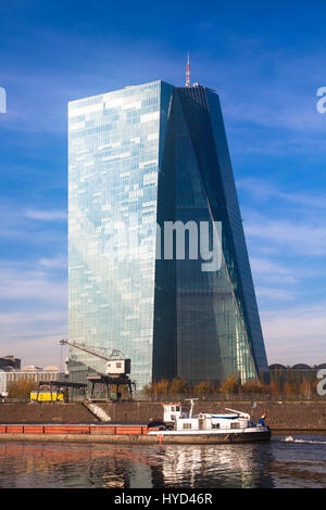 , Deutschland, Hessen, Frankfurt, die eine Zentralbank, EZB-Turm. Stockfoto