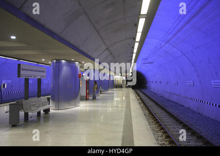 DEU, Deutschland, Ruhr Gebiet, Bochum, u-Bahnstation Bochumer Verein Jahrhunderthalle. Stockfoto