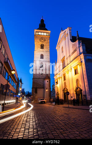 St. Nikolaus Kathedrale in Ceske Budejovice. Ceske Budejovice, Südböhmen, Tschechien. Stockfoto