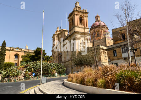 St.-Laurentius Kirche, Birgu, Valletta, Malta Stockfoto