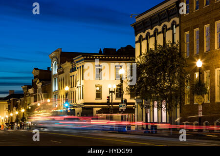 Helle Streifen, Innenstadt von Georgetown, Washington, District Of Columbia USA Stockfoto