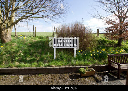 WELSHPOOL UND LLANFAIR RAILWAY BURG CAREINION STATION, POWYS Stockfoto