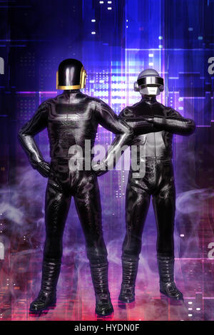 Cyberpunk Jungs daft Punk-3D Render Science-Fiction Abbildung Stockfoto