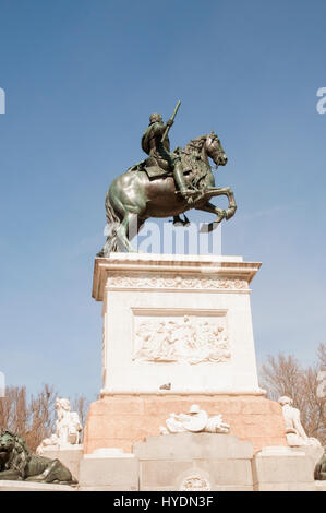 Reiterstatue von König Philip IV von Spanien Plaza Oriente Madrid Spanien Stockfoto