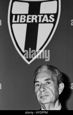 Aldo Moro, Presidente della Democrazia Cristiana (Bergamo, 1977) - Aldo Moro, Präsident von der christdemokratischen Partei (Bergamo, 1977) Stockfoto