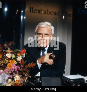 Deutscher Wis und Entertainer Joachim Fuchsberger, Deutschland 1990er Jahre. Deutsche Schauspieler und Entertainer Joachim Fuchsberger, Deutschland 90er Jahre. Stockfoto