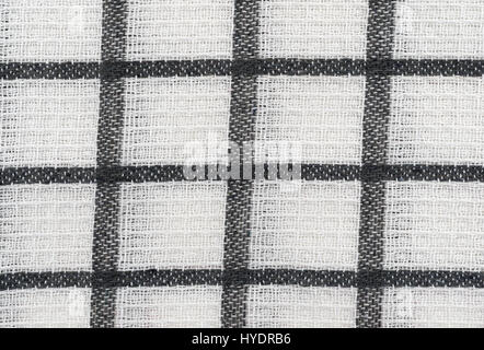 Nahaufnahme von schwarzen und weißen Muster Spültuch. Stockfoto