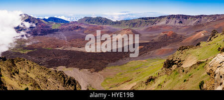 Panorama-Ansicht des Haleakala Vulkan, Maui, Hawaii, USA Stockfoto