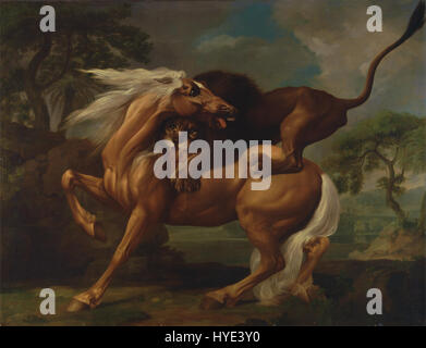 George Stubbs A Lion Angriff auf ein Pferd Google Art Project Stockfoto