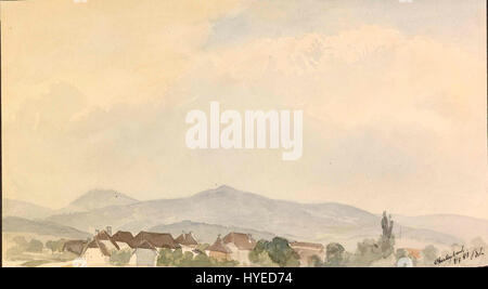 Ladislav Beneschs Werk *Vrhnika* erforscht das ländliche Leben in Slowenien und fängt die ruhige Schönheit der Landschaft ein. Benesch ist bekannt für seine schöne Darstellung ländlicher Szenen und die lebendige Darstellung der Natur und des menschlichen Lebens in Osteuropa. Stockfoto