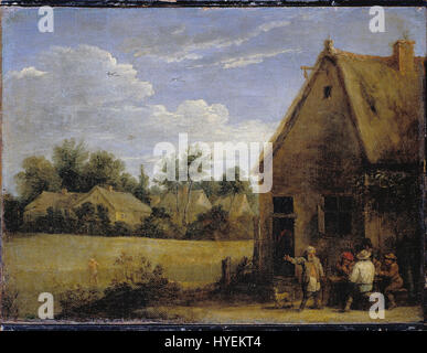 Teniers, David der jüngere Hütte mit Bauern spielen Karten Google Art Project Stockfoto