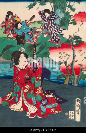 Toyohara Kunichika die Geschichte von Genji Google Art Project Stockfoto