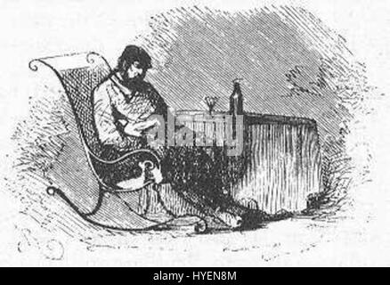 „The Field of Ice“ von Riou und Montaut ist ein Kunstwerk, das eine gefrorene Landschaft darstellt und möglicherweise auf ein historisches Ereignis oder eine Naturszene verweist. Das Stück fängt die kalte Schönheit eines riesigen Eisfeldes ein und unterstreicht sein eintöniges, aber fesselndes Aussehen. Stockfoto