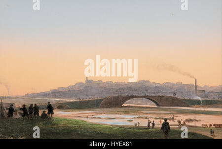 Ludwig Becker Melbourne aus über das Yarra Google Art Project Stockfoto